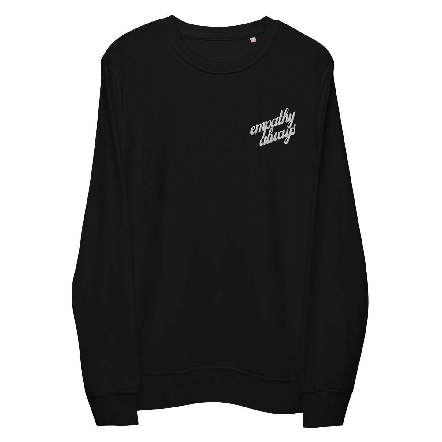 Unisex Empathy Always Embroidered Organic Sweatshirt